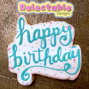 Happy Birthday Plaque Cookie Cutter