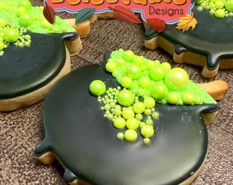 Cortador de galletas de caldero de Halloween
