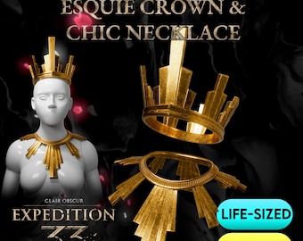 Expedition 33 Esquie Crown & Chic Halskette STL-Dateien | Lebensgroß | Hohe Detailgenauigkeit
