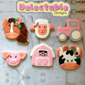 Farm Animals, Barn, and Tractor Cookie Cutter Set or Individual