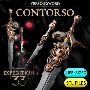 Verso&#39;s Sword Contorso STL Files | Life Sized | High Detail
