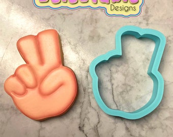 Peace Sign Hand Cookie Cutter - Etsy