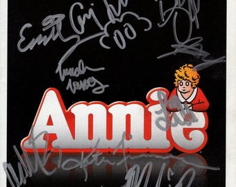 Annie signed autographed cast playbill
