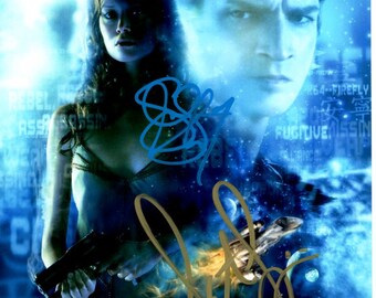 Summer Glau and Nathan Fillion signed autographed 8x10 Firefly Serenity photograph