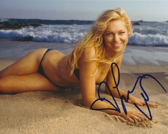 Laura prepon signed autographed 8x10 sexy beach bikini photograph