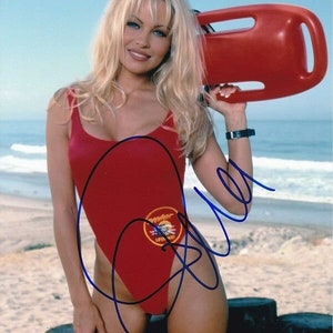 Pamela pam anderson signed autographed 8x10 baywatch c.j. parker photograph