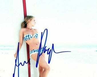 Anna Paquin signed autographed 8x10 sexy beach bikini surfboard photograph