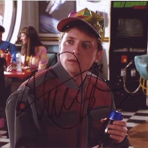 Michael j. fox signed autographed 8x10 back to the future marty mcfly photograph