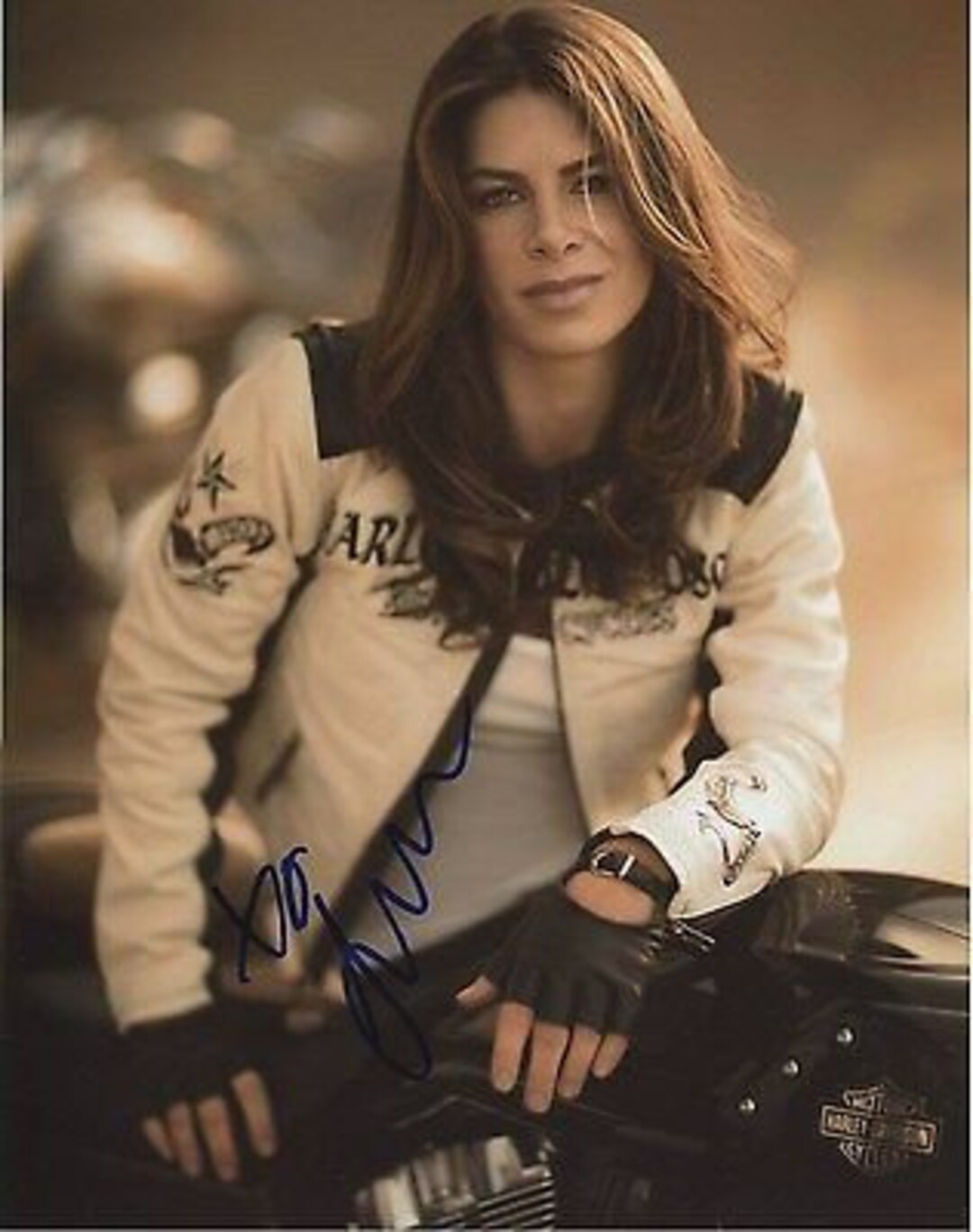 Jillian Michaels Signed Autographed 11x14 Harley Davidson