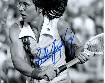 Billie Jean King signed autographed 8x10 tennis photograph