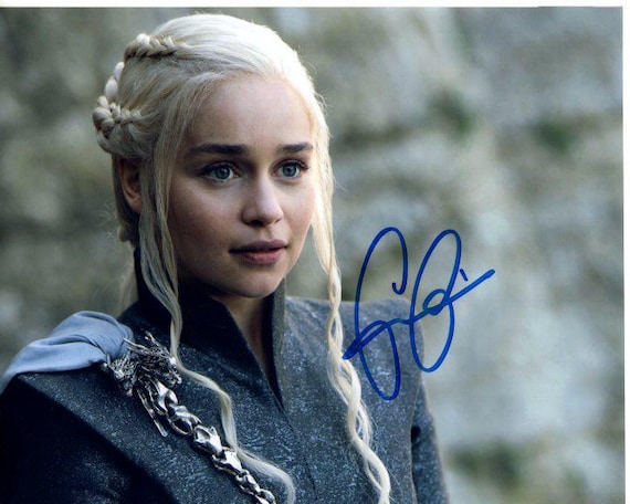 Emilia Clarke Autographed 8x10 Game of Thrones Daenerys Targaryen