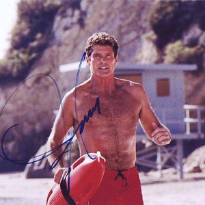 David Hasselhoff signed autographed 8x10 baywatch mitch buchannon photograph