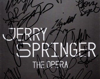 Jerry Springer The Opera signed autographed cast playbill