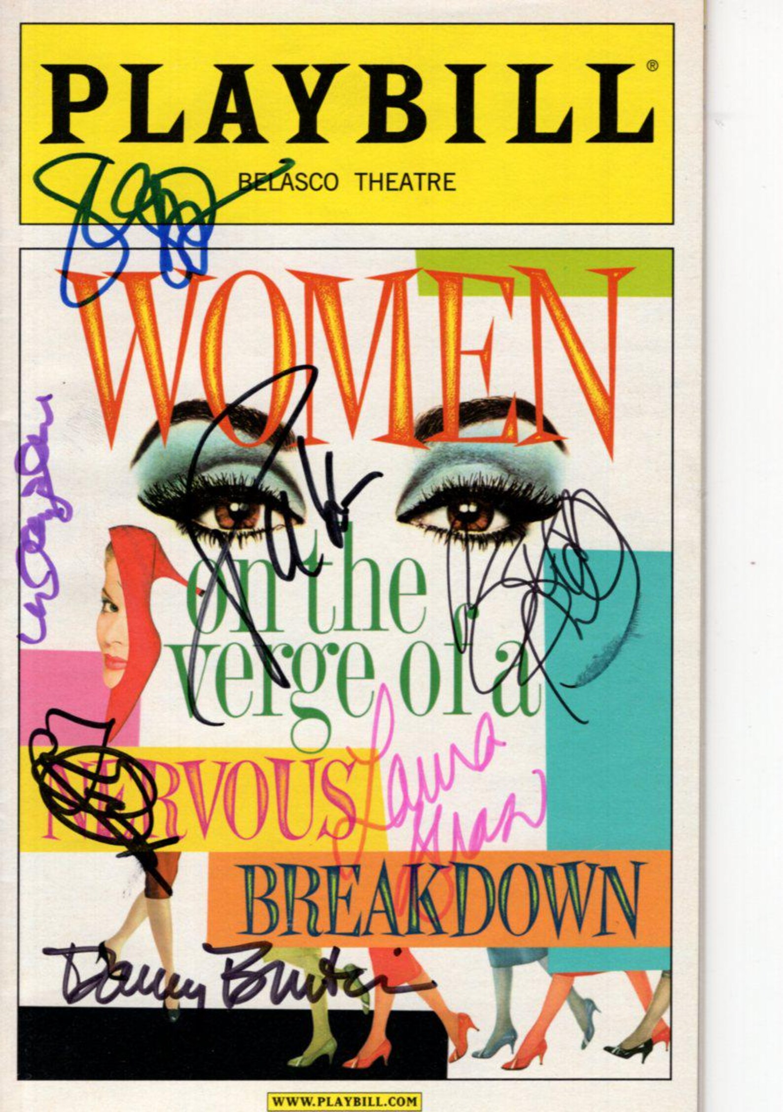 Women on the Verge of a Nervous Breakdown Signed Cast Playbill Patti ...