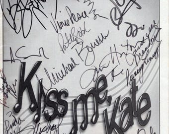 Kiss Me, Kate signed autographed cast playbill