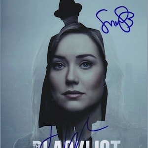 James spader & megan boone signed autographed 8x10 the blacklist photograph