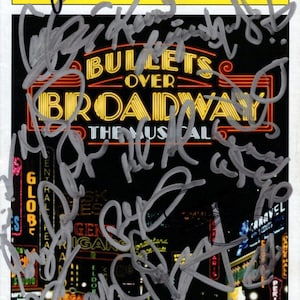Bullets Over Broadway signed autographed cast playbill