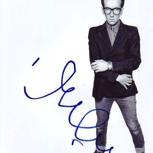 Elvis costello signed autographed 8x10 photograph