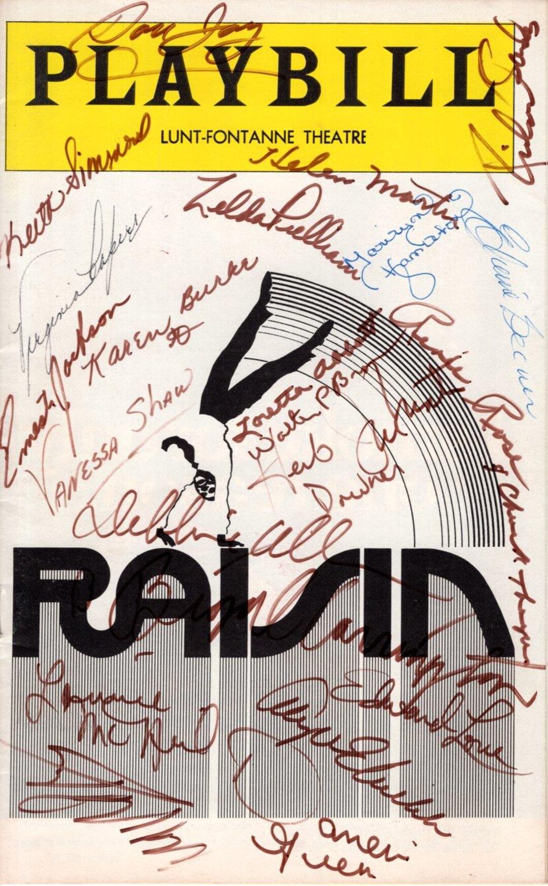 Raisin Signed Autographed Cast Playbill - Etsy