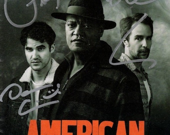 Laurence Fishburne Sam Rockwell Darren Criss podpisał podpisany program American Buffalo