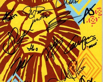 Disney The Lion King signed autographed cast playbill
