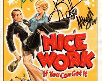 Dobra robota, jeśli potrafisz to zrobić, podpisany przez obsadę program z autografami Matthew Brodericka i Kelli O'Hary