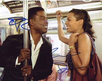 Rosario Dawson & Chris Rock signed autographed 8x10 top five photograph