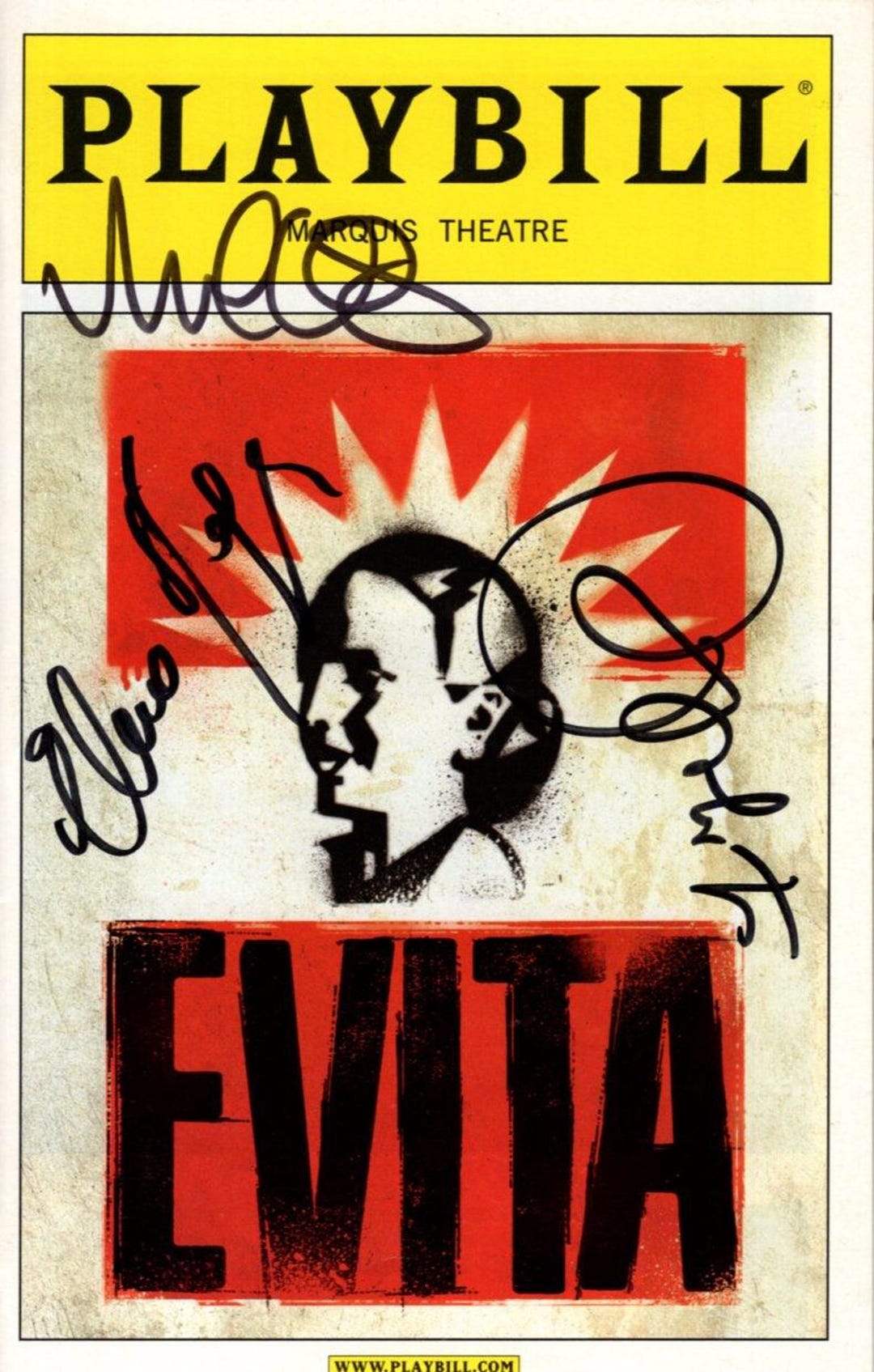 Evita Signed Autographed Cast Playbill - Ricky Martin - Etsy