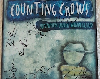 Counting Crows autographed somewhere under wonderland lp album ( adam duritz )