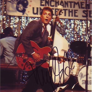 Michael j. fox signed autographed 8x10 back to the future marty mcfly photograph