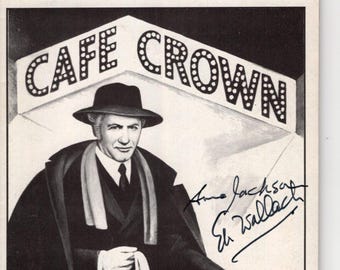Anne Jackson & Eli Wallach signed autographed Cafe Crown playbill