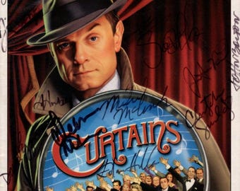 Curtains signed autographed cast playbill David Hyde Pierce Debra Monk +