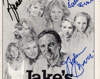 Brenda Vaccaro Kate Burton Helen Shaver Signed Autographed Jake's Women Playbill