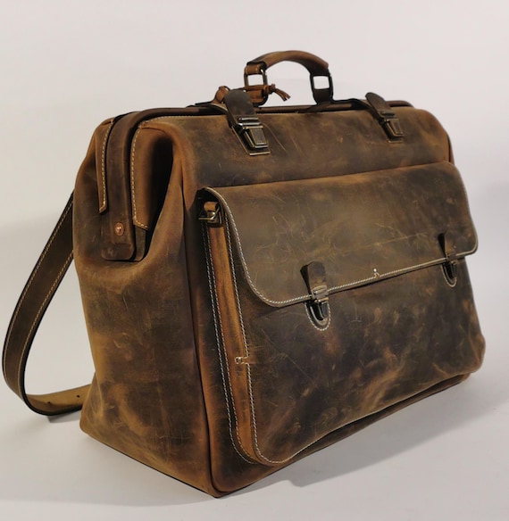 Lancaster Doctor Leather Bag Style, Crazy Horse Leather 17 