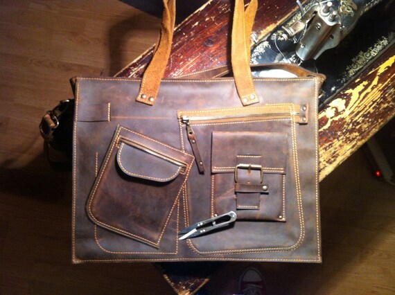 Personalized leather briefcase for her on sale