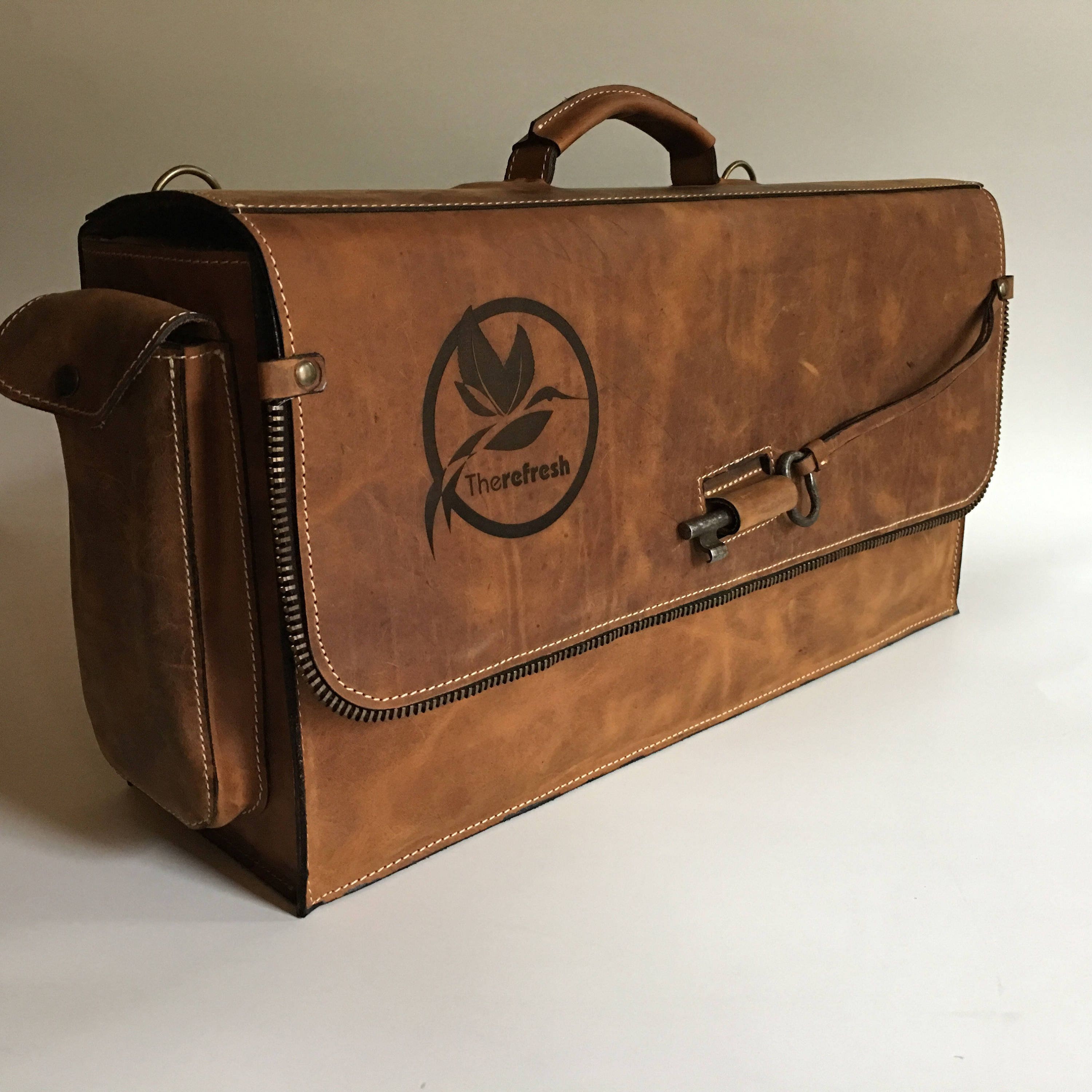 Handcrafted Leather Bar Tool Bag for Bartenders & Baristas, Stylish Leather Crossbody Bag for Beverage Professionals,Personalized Gift