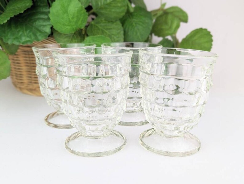 Set of 4 Clear Glass Drinking Glasses Colony Whitehall Clear Glass