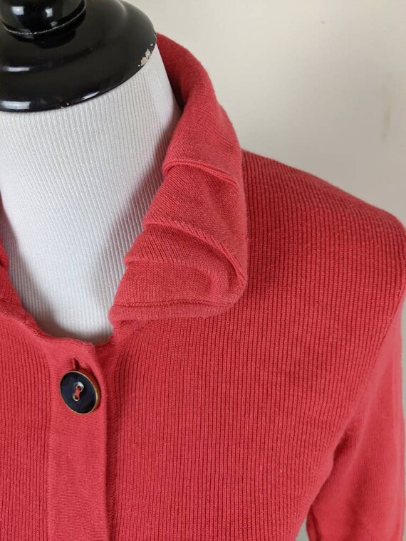 Vintage 1980s Ladies Cotton Knit Shirt | Womens V… - image 3