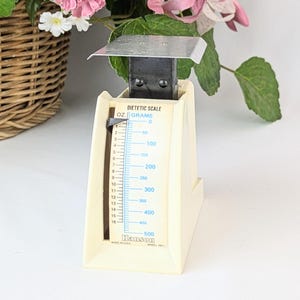 Vintage 1970s Dietetic Scale | Hanson Model 160-1 Made in USA | Retro Kitchen Measuring Cooking Baking