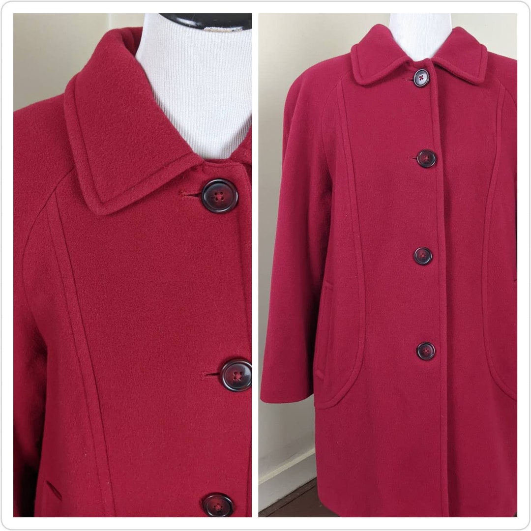 Women's Red Wool Coat Vintage Women's Classic Wool Overcoat Women's Petite London Fog Button up Jacket - Etsy Women's Red Wool Coat Vintage Women's Classic Wool Overcoat Women's Petite London Fog Button up Jacket - Etsy