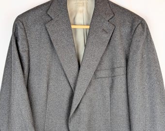 Vintage Men's Brown Blue Glen Plaid Wool Sport Coat Blazer