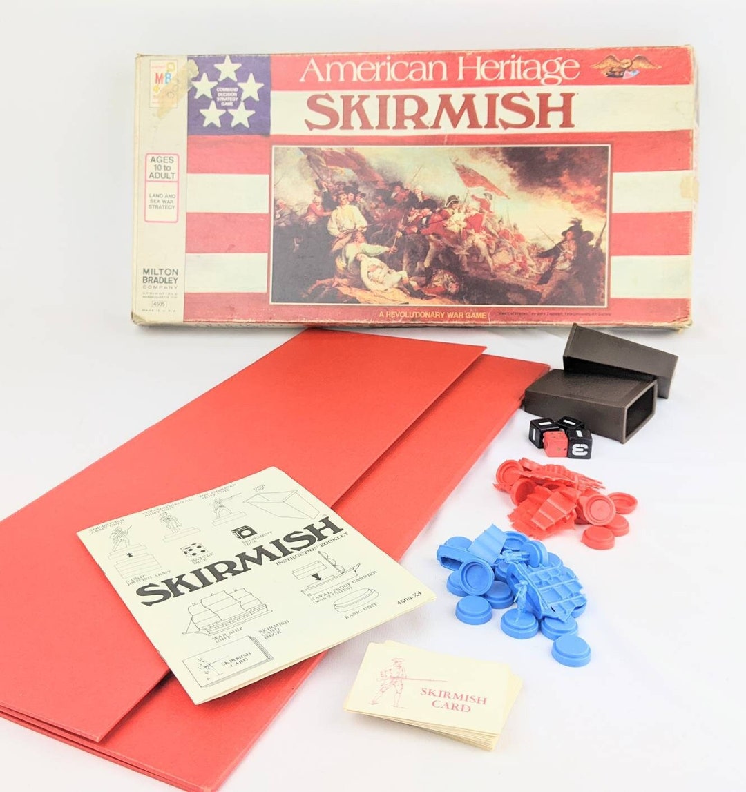 1975 Skirmish Board Game by Milton Bradley American Revolutionary War