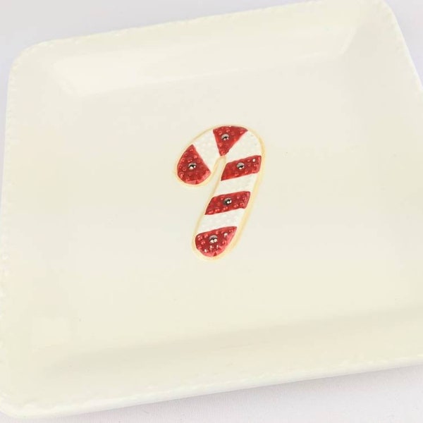 Candy Cane Plates Etsy