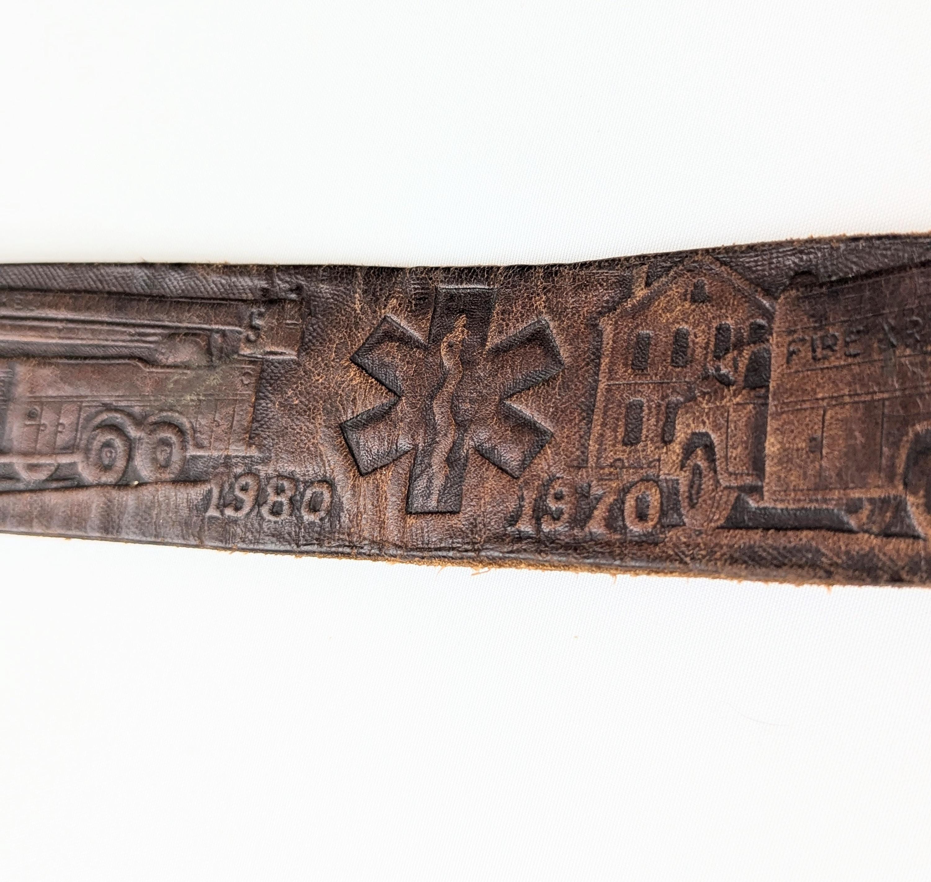 Vintage Tooled Leather Belt 47 display picture 3