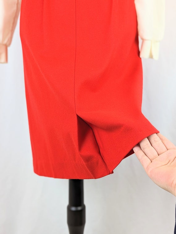 Women's Red Virgin Wool Skirt Size 10 | Vintage P… - image 10