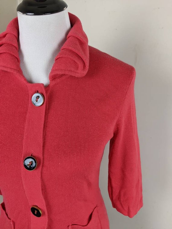 Vintage 1980s Ladies Cotton Knit Shirt | Womens V… - image 5