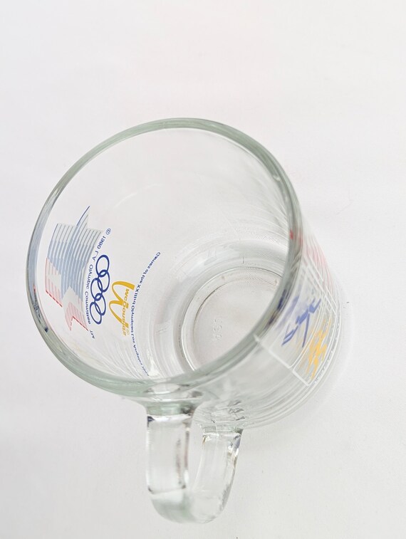 1984年ロサンゼルス・オリンピックの記念陶器ボトル Vintage 1984 Olympics Clear Glass Mug | Mcdonalds 1984 Los Angeles