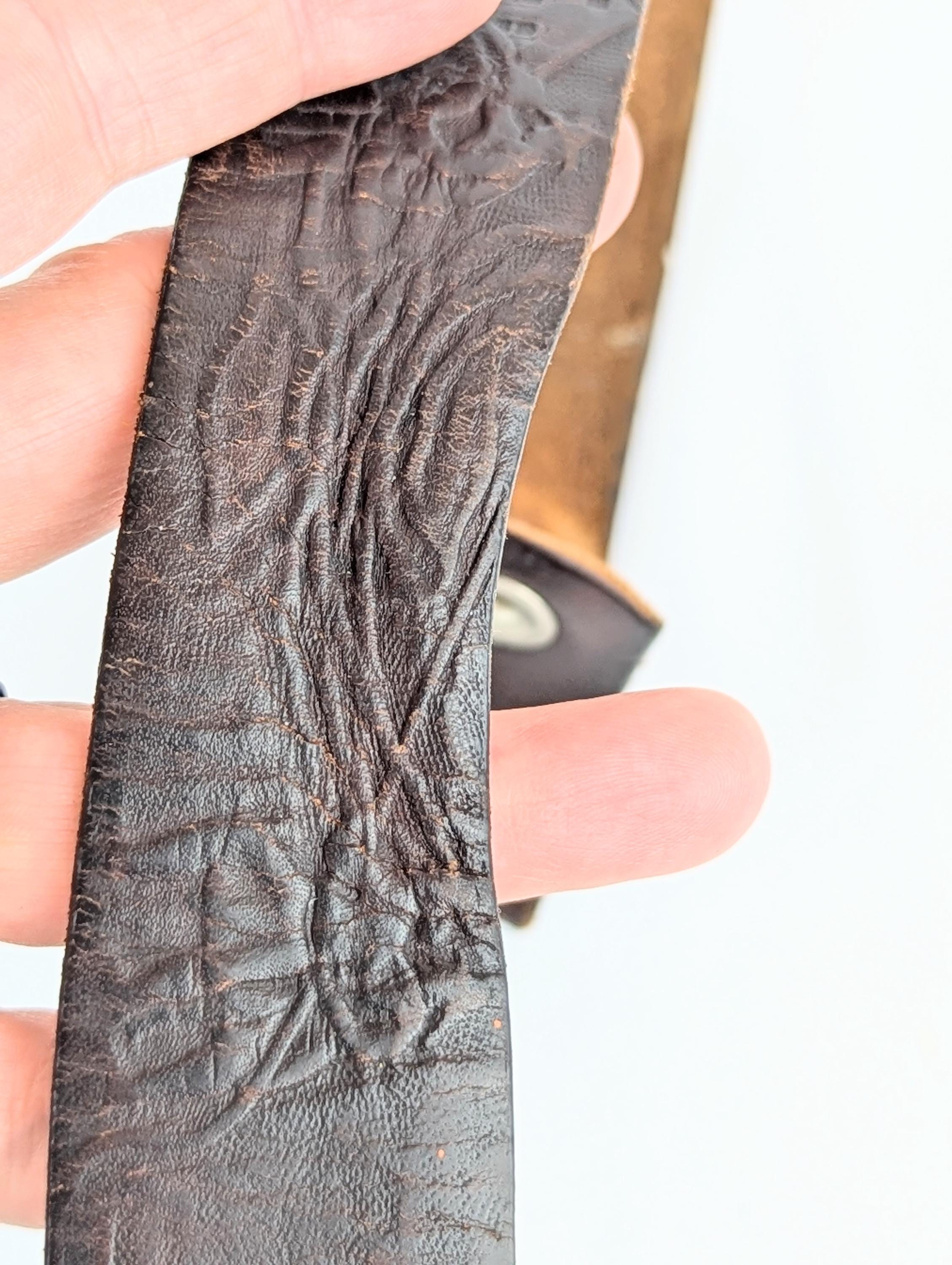 Vintage Tooled Leather Belt 47 display picture 2