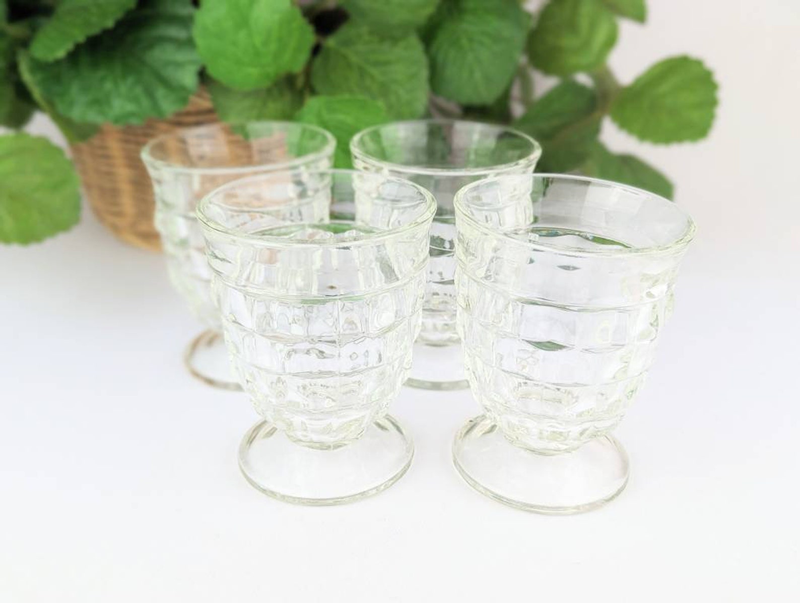 Set of 4 Clear Glass Drinking Glasses Colony Whitehall Clear Glass