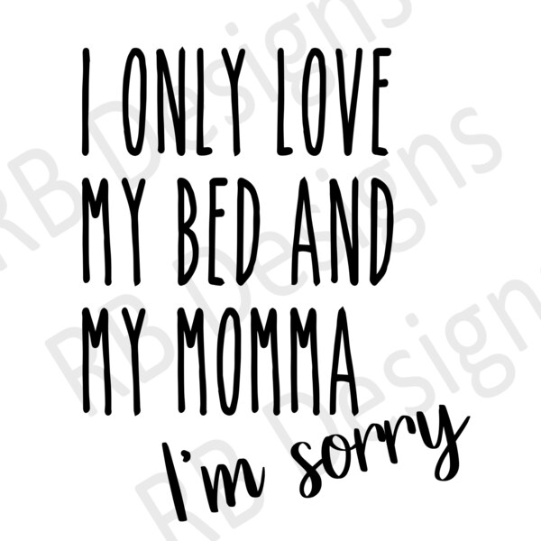 I Love My Bed Svg Etsy